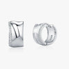 Wholesale Elegant Ushaped Silver Earrings Set With Diamonds For Women