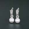 Wholesale Elegant Vintage Women's Imitation Pearl Earrings Copper With Flower And Geometric Patterns