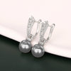 Wholesale Elegant Vintage Women's Imitation Pearl Earrings Copper With Flower And Geometric Patterns