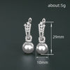 Wholesale Elegant Vintage Women's Imitation Pearl Earrings Copper With Flower And Geometric Patterns