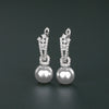 Wholesale Elegant Vintage Women's Imitation Pearl Earrings Copper With Flower And Geometric Patterns