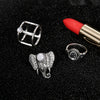 Wholesale Elephant Gem 3 Piece Set Joint Ring Set For Women Alloy Material With Electroplating Geometric Pattern