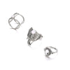 Wholesale Elephant Gem 3 Piece Set Joint Ring Set For Women Alloy Material With Electroplating Geometric Pattern