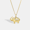 Wholesale Elephant Pendant Collarbone Necklace Female Copper Animals Style