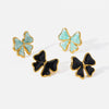 Wholesale Enamel Bow Stainless Steel Earrings For Women