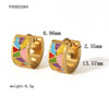 Wholesale Enamel Drop Glaze Stainless Steel Earrings With Bow Pattern 18K Goldplated Vacuum Real Gold Electroplated In Pvd Furnace For Women