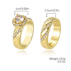 Wholesale Engagement Ring Zinc Alloy Inlaid Zircon Geometric Simple Style For Women