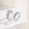 Wholesale Engagement Ring Zinc Alloy Inlaid Zircon Geometric Simple Style For Women