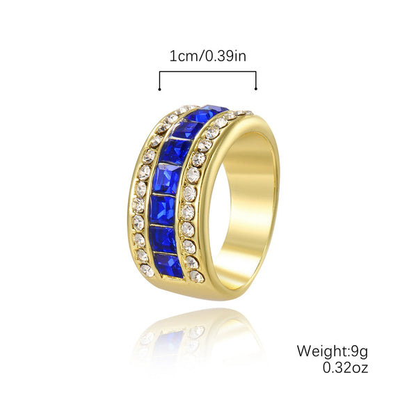 Wholesale Engagement Ring Zinc Alloy Inlaid Zircon Geometric Simple Style For Women