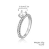 Wholesale Engagement Ring Zinc Alloy Inlaid Zircon Geometric Simple Style For Women