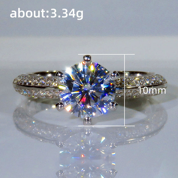 Wholesale Engagement Wedding Ring Copper Geometric Zircon Set For Women