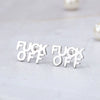 Wholesale English Letter Stud Earrings In Rose Gold Stainless Steel With Electroplating For Women