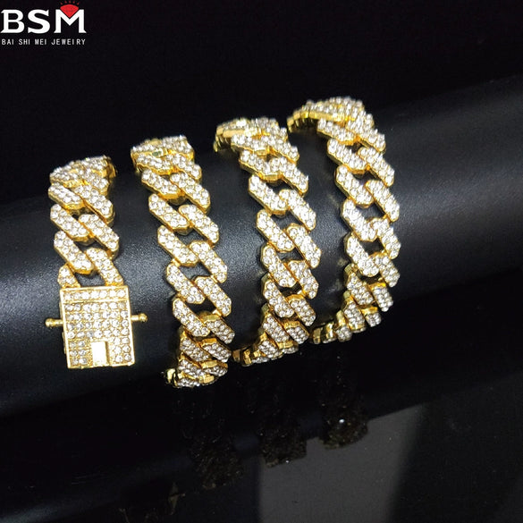 Wholesale Environmental Protection Alloy Hip Hop Domineering Stripshaped Ancient Rhombus Chain Necklace With Electroplating Treatment