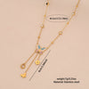 Wholesale Epoxy Colorful Butterfly Stainless Steel Necklace Set With Electroplating O Word Chain For Women