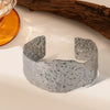 Wholesale Exaggerate Geometric Titanium Steel And Stainless Steel Adjustable Open Bracelet With Electroplating