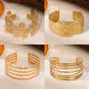 Wholesale Exaggerate Geometric Titanium Steel And Stainless Steel Adjustable Open Bracelet With Electroplating