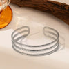 Wholesale Exaggerate Geometric Titanium Steel And Stainless Steel Adjustable Open Bracelet With Electroplating