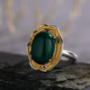 Wholesale Exaggerate Style Flower Shape S925 Sterling Silver Ring Set With Crystal Natural Topaz Citrine Amethyst Jewelry For Women