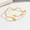 Wholesale Exaggerated Animal Style 14K Goldplated Stainless Steel Open Bracelet Hand Accessories