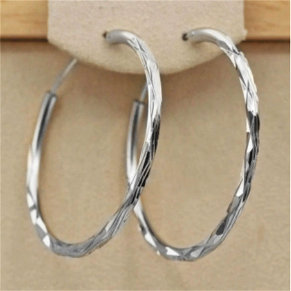 Wholesale Exaggerated Big Circle Copper Earrings With Geometric Style And Electroplating Treatment