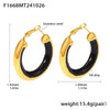 Wholesale Exaggerated Circle Oil Drop Earrings In Stainless Steel Drip Oil With Geometric Design And 18K Real Gold Color Plated Non Allergic