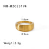 Wholesale Exaggerated Design Stainless Steel 18K Gold Plated Casting Geometric Ring With Niche Design Sense