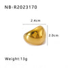 Wholesale Exaggerated Design Stainless Steel 18K Gold Plated Casting Geometric Ring With Niche Design Sense
