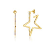 Wholesale Exaggerated Fivepointed Star Earrings For Women S925 Sterling Silver Light Luxury Style Electroplated