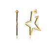 Wholesale Exaggerated Fivepointed Star Earrings For Women S925 Sterling Silver Light Luxury Style Electroplated