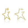 Wholesale Exaggerated Fivepointed Star Earrings For Women S925 Sterling Silver Light Luxury Style Electroplated