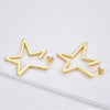 Wholesale Exaggerated Fivepointed Star Earrings For Women S925 Sterling Silver Light Luxury Style Electroplated