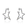 Wholesale Exaggerated Fivepointed Star Earrings For Women S925 Sterling Silver Light Luxury Style Electroplated