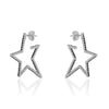 Wholesale Exaggerated Fivepointed Star Earrings For Women S925 Sterling Silver Light Luxury Style Electroplated