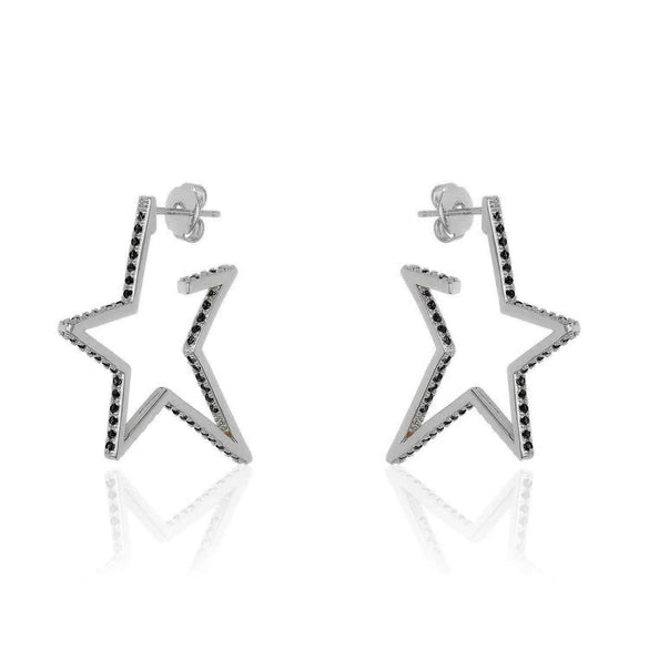 Wholesale Exaggerated Fivepointed Star Earrings For Women S925 Sterling Silver Light Luxury Style Electroplated