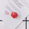 Wholesale Exaggerated Flower Handmade Beaded Alloy Ear Clip Woven Transparent Crystal Snowflake Earrings