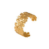 Wholesale Exaggerated Flower Petal Opening Bracelet Stainless Steel 18K Gold Plated Electroplated