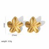 Wholesale Exaggerated Flower Stainless Steel Electroplated Earrings