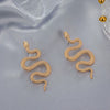 Wholesale Exaggerated Geometric Alloy Carved Snake Earrings For Women With Electroplating Treatment