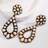 Wholesale Exaggerated Geometric Alloy Earrings Set With Turquoise