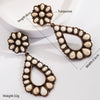 Wholesale Exaggerated Geometric Alloy Earrings Set With Turquoise