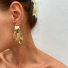 Wholesale Exaggerated Geometric Alloy Earrings With Electroplating For Women