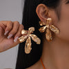 Wholesale Exaggerated Geometric Alloy Earrings With Electroplating For Women