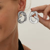 Wholesale Exaggerated Geometric Alloy Earrings With Electroplating For Women