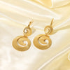 Wholesale Exaggerated Geometric Drop Shape Stainless Steel Electroplated Ear Jewelry For Women