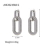 Wholesale Exaggerated Geometric 18K Goldplated Stainless Steel Chain Earrings For Women With Electroplating Treatment