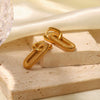 Wholesale Exaggerated Geometric 18K Goldplated Stainless Steel Chain Earrings For Women With Electroplating Treatment