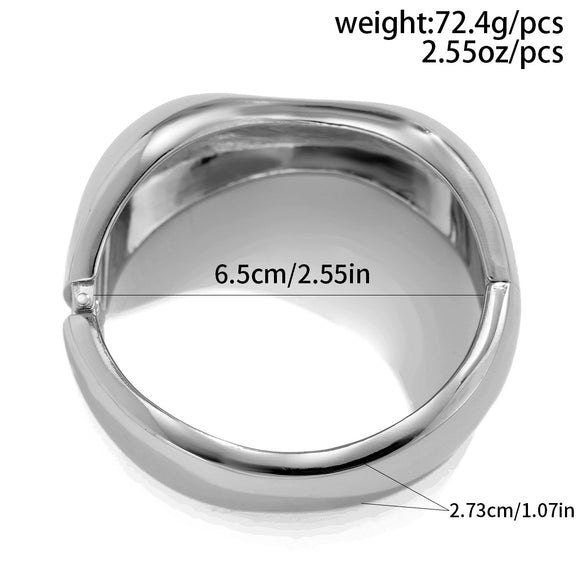 Wholesale Exaggerated Geometric Metal Electroplated Fashion Bracelet