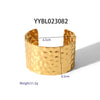 Wholesale Exaggerated Geometric Open Bracelet In Stainless Steel With Pvd Furnace Real Gold Electroplating