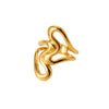 Wholesale Exaggerated Geometric Sphere 18K Gold Plated Stainless Steel Ring For Women