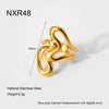 Wholesale Exaggerated Geometric Sphere 18K Gold Plated Stainless Steel Ring For Women